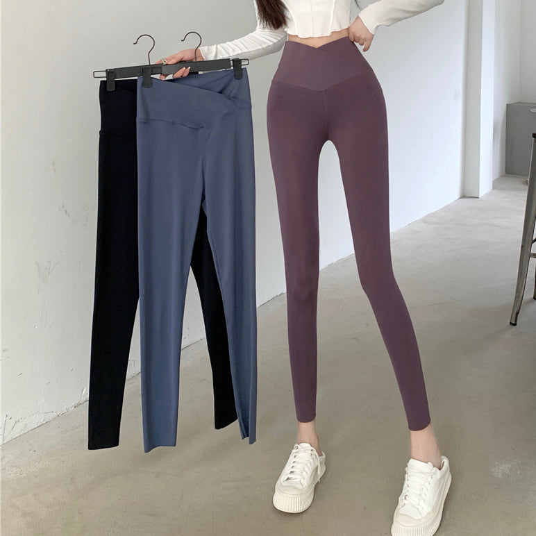 High Waist Sharkskin Sports Slim Yoga Pants