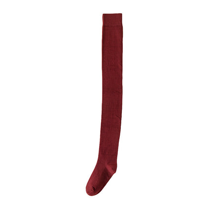 Elastic Solid Color Warm Knee Socks