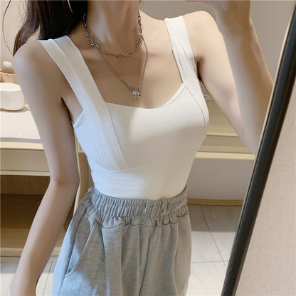 New Ice Silk Clavicle Sling Vest Outer Top