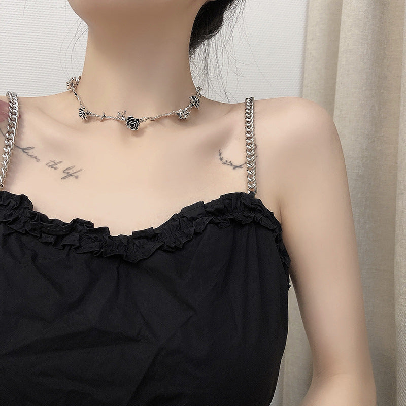 Vintage Punk Trend Rose Necklace