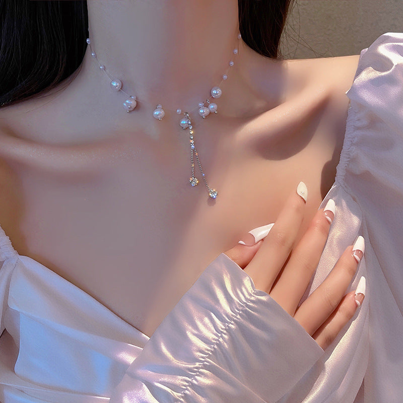 Pearl Necklace New Fashion Temperament Collarbone Chain